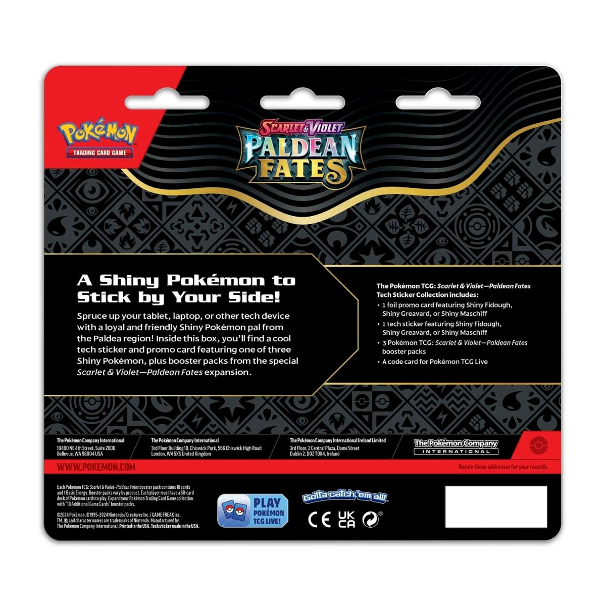 Pokémon TCG: Scarlet & Violet-Paldean Fates Tech Sticker Collection (Shiny Greavard)