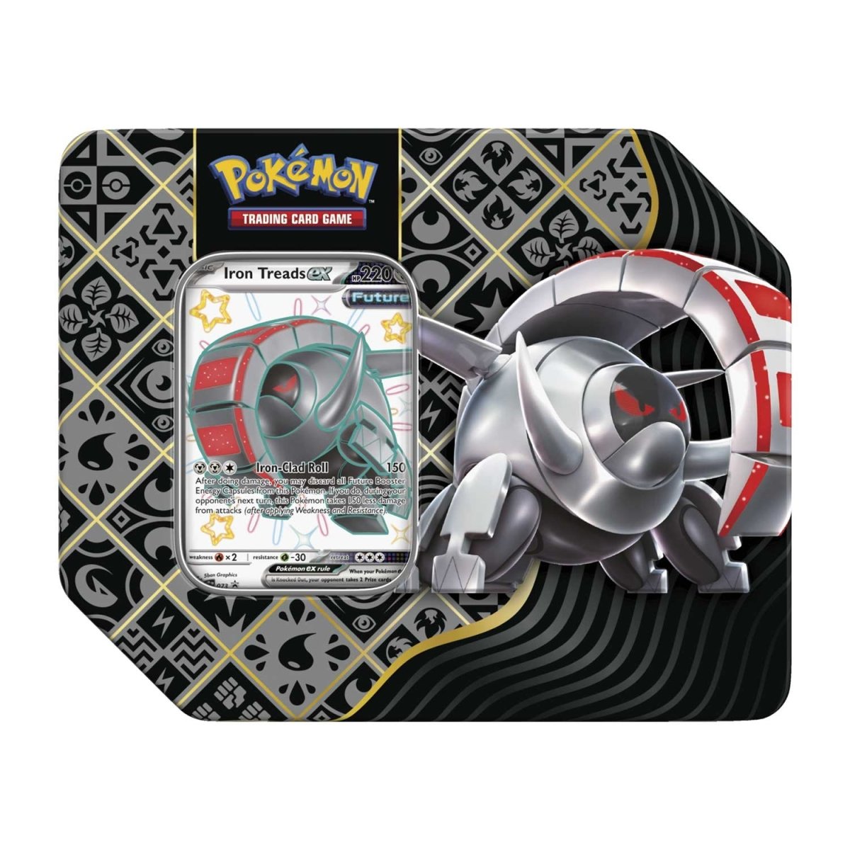 Pokémon TCG: Scarlet & Violet-Paldean Fates Tin (Shiny Iron Treads ex)